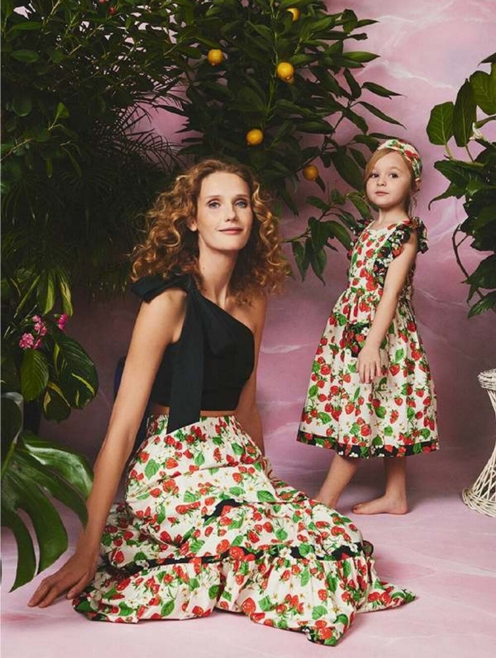 CARA CARA Wild Strawberry Chase Tiered Skirt Large - Picture 9 of 9
